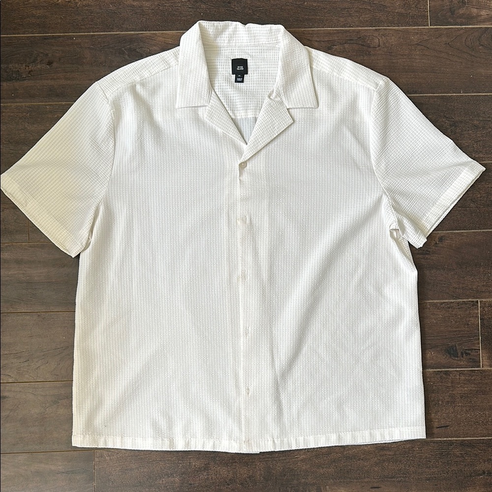 White Short Sleeve Men's Shirt